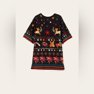 NWT FARM Rio Colorful Zodiac T-Shirt Tee Dress S